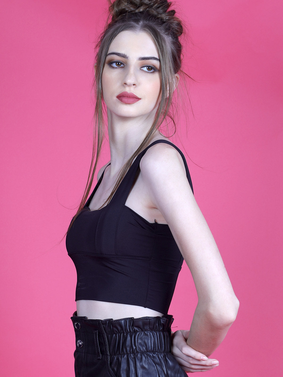 Odette Women Black Moulded Cup Bralette Maximum Support