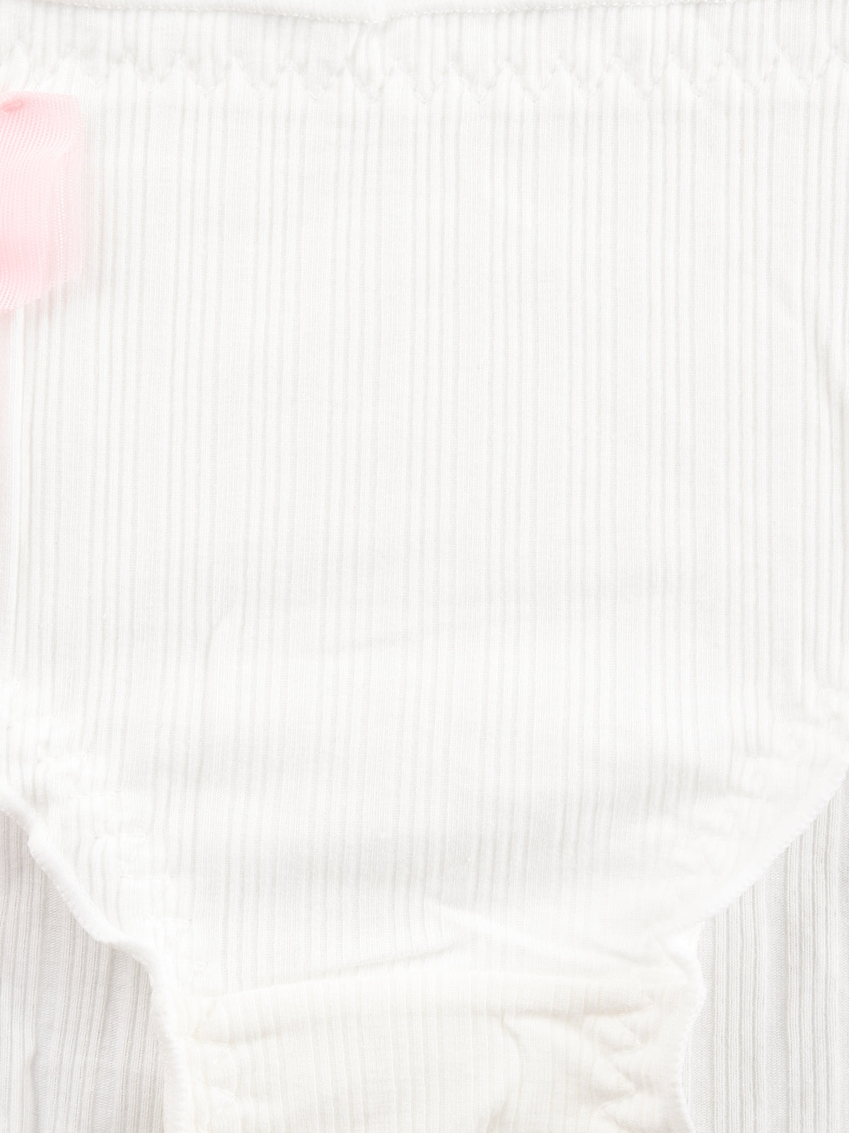 Odette White Bow Embellished Cotton Hipster Panty For Women