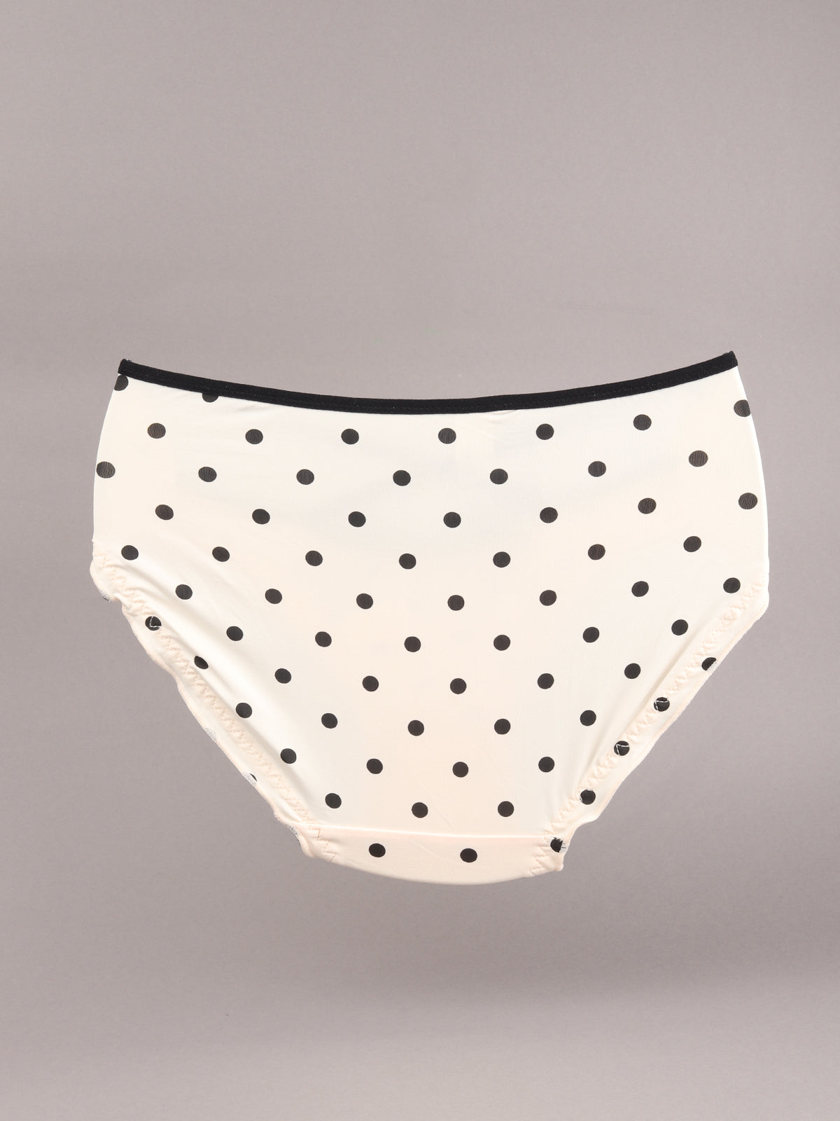 Odette Off White Printed Polyester Hipster Panty For Women