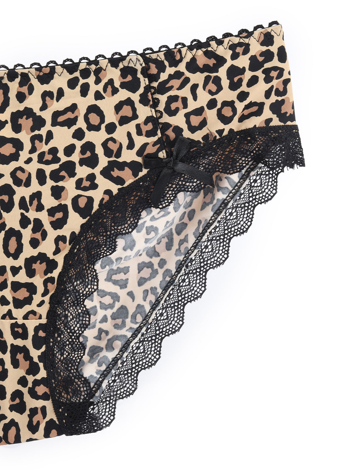 Odette Brown Printed Polyester Hipster Panty For Women