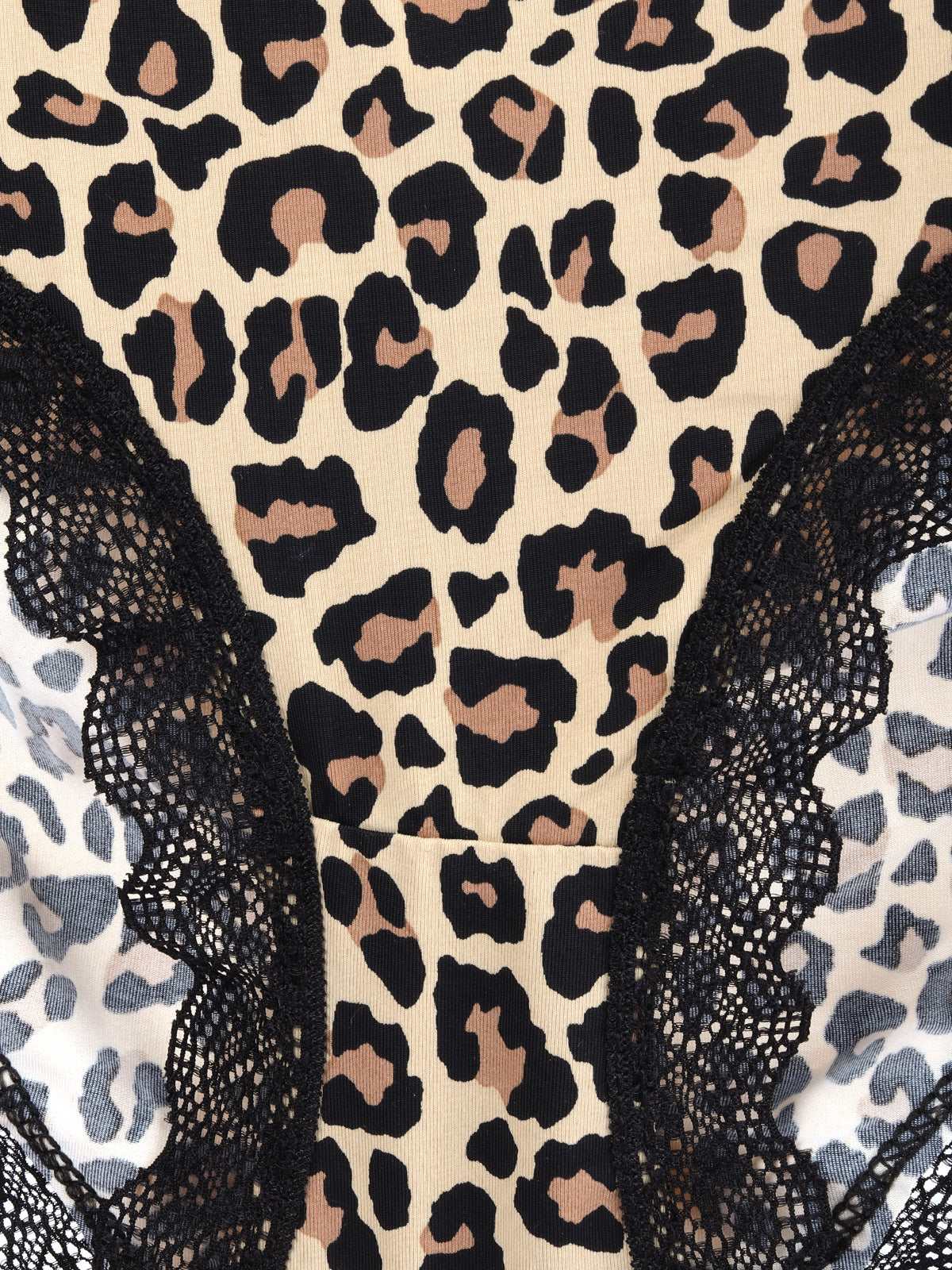 Odette Brown Printed Polyester Hipster Panty For Women