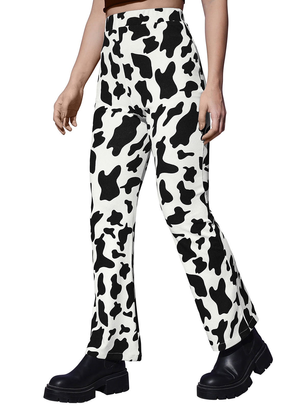 Odette White Polyester Trouser For Women