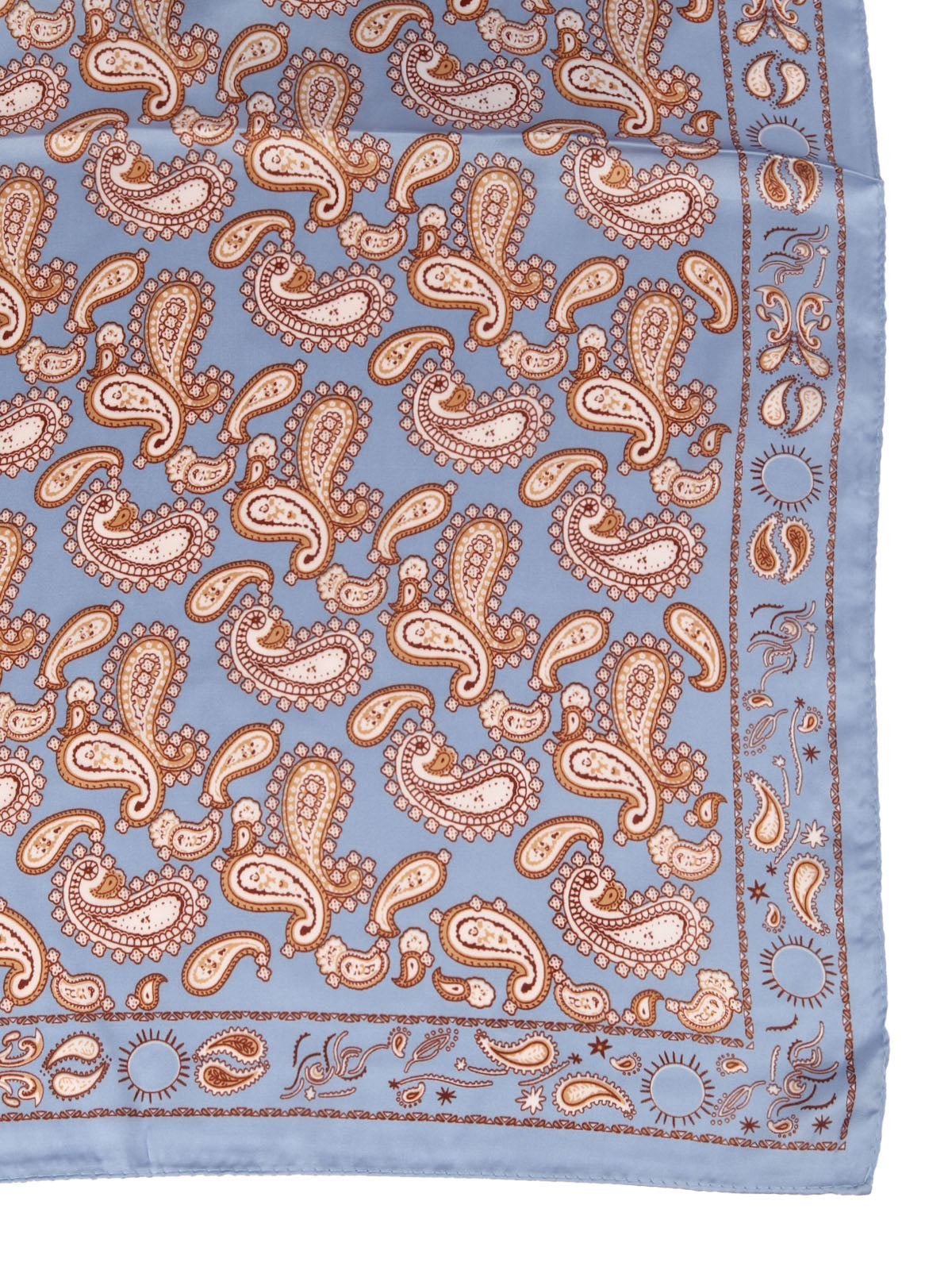 Odette Blue Printed Satin Scarf