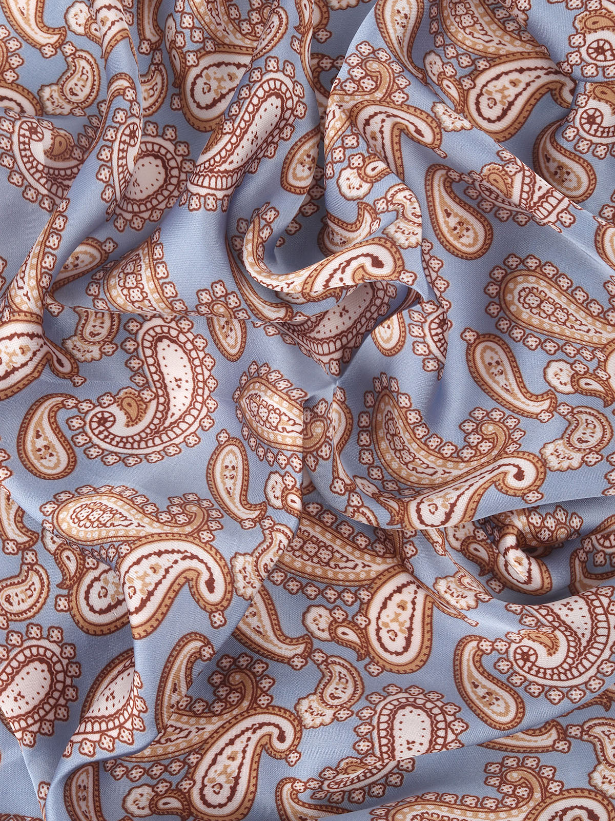 Odette Blue Printed Satin Scarf