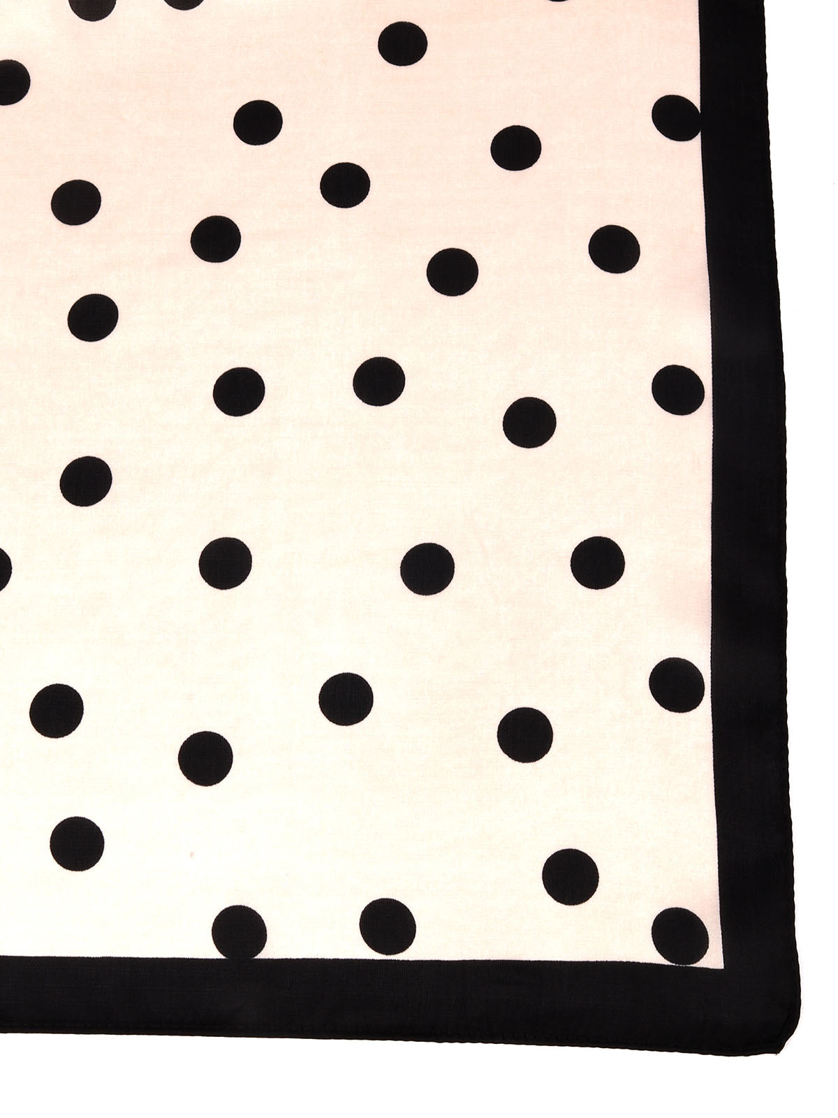 Odette Beige and Black Printed Satin Scarf For Women