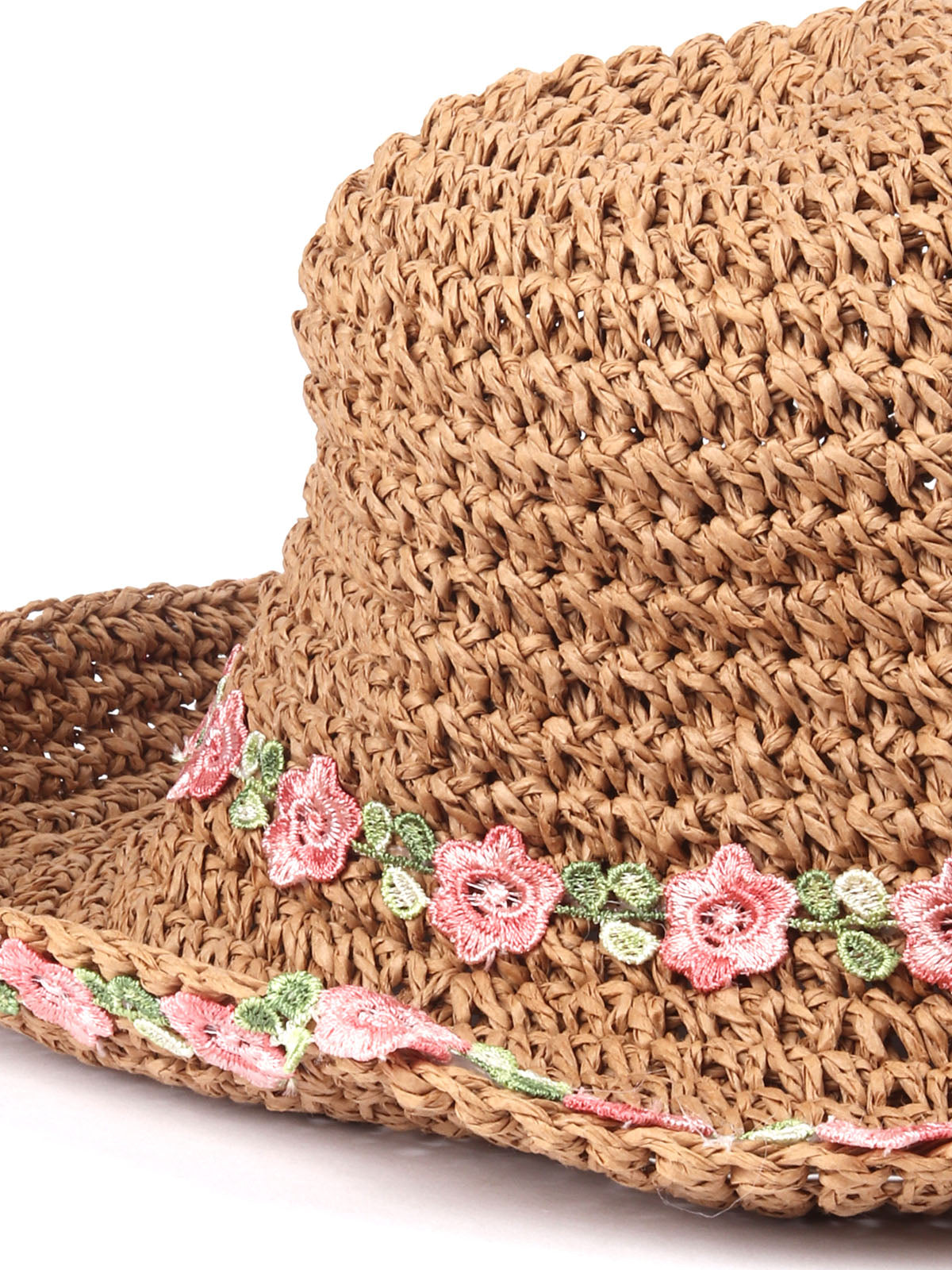 Odette Tan Self Design Embellished Sun Hat For Women