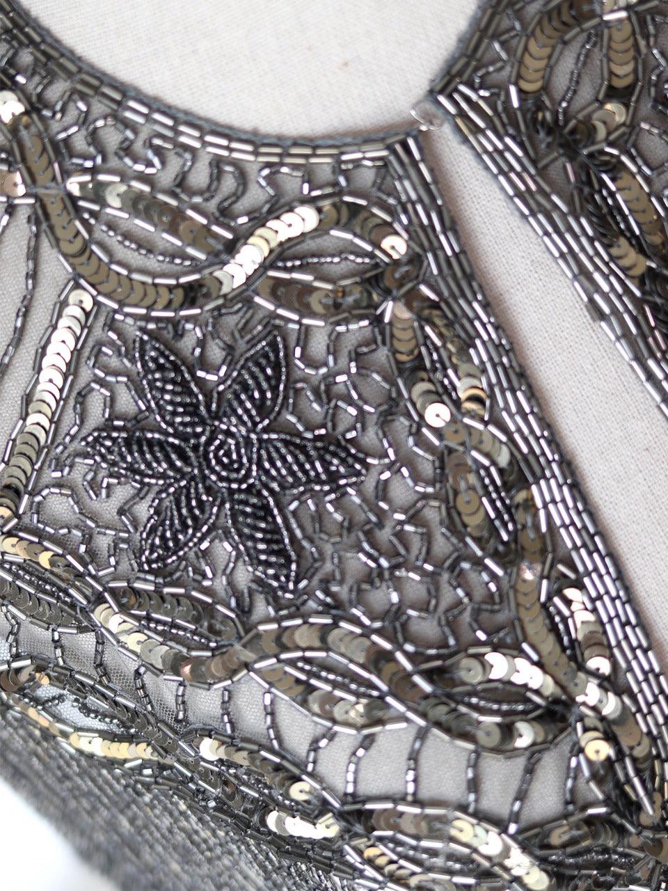 Luxurious Grey Beaded cape - Odette
