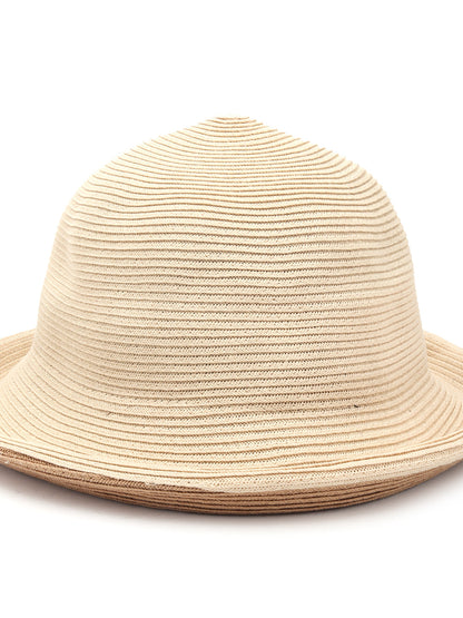 Odette Beige Straw Bucket Hat for Women