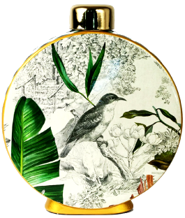 Bird Leaf Ceramic Jar - Small
