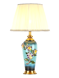 Flora Magic Ceramic Table Lamp - Sky Blue